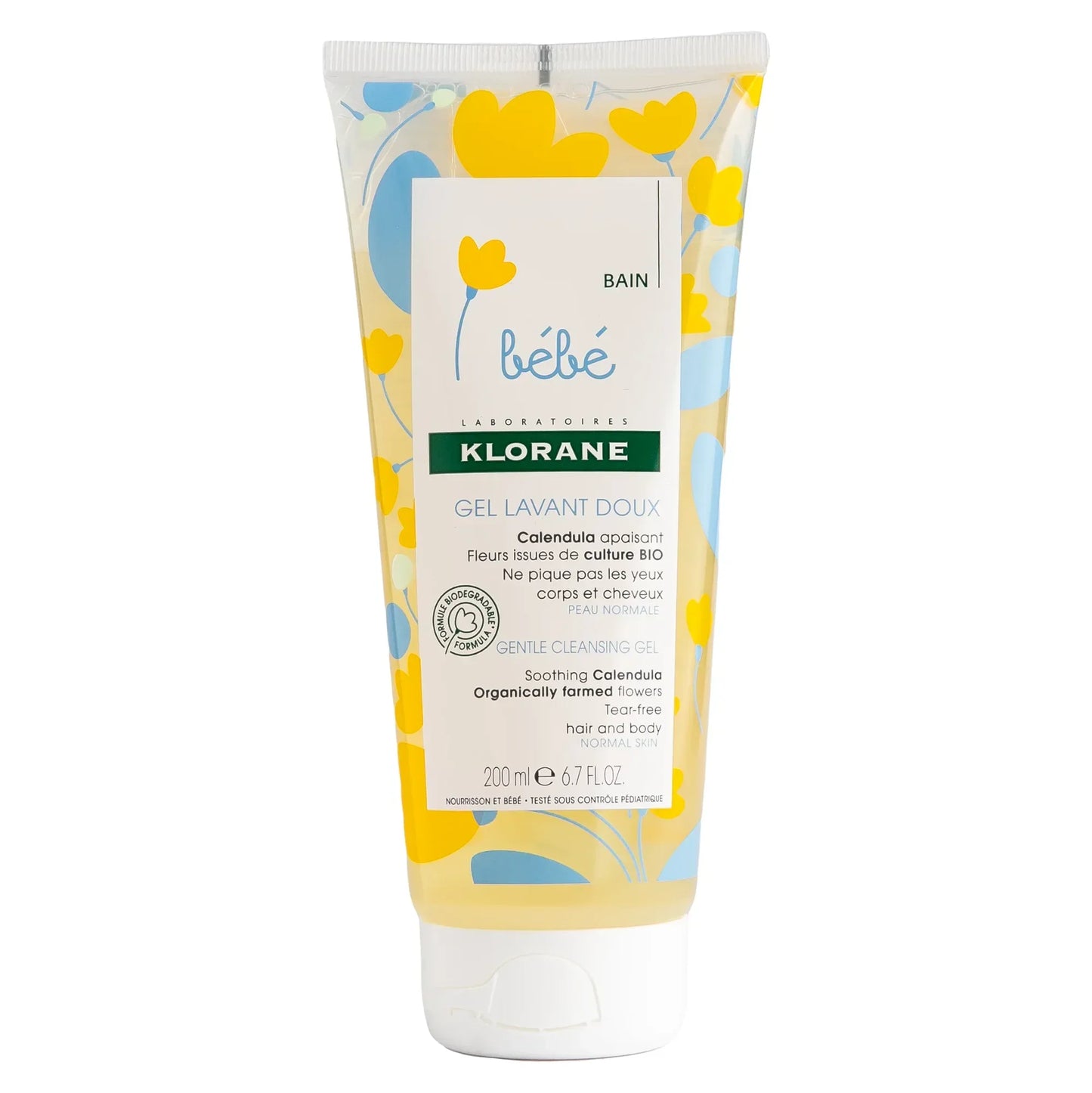 KLORANE BABY GENTLE FOAMING GEL FOR BODY&HAIR 200ML