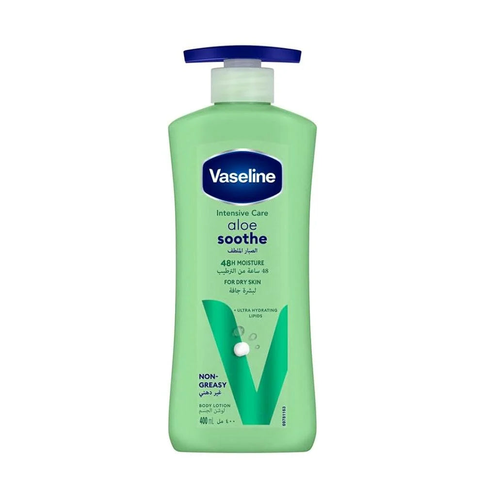 VASELINE ALOE SOOTHE 48H MOISTURE FOR DRY SKIN 400ML