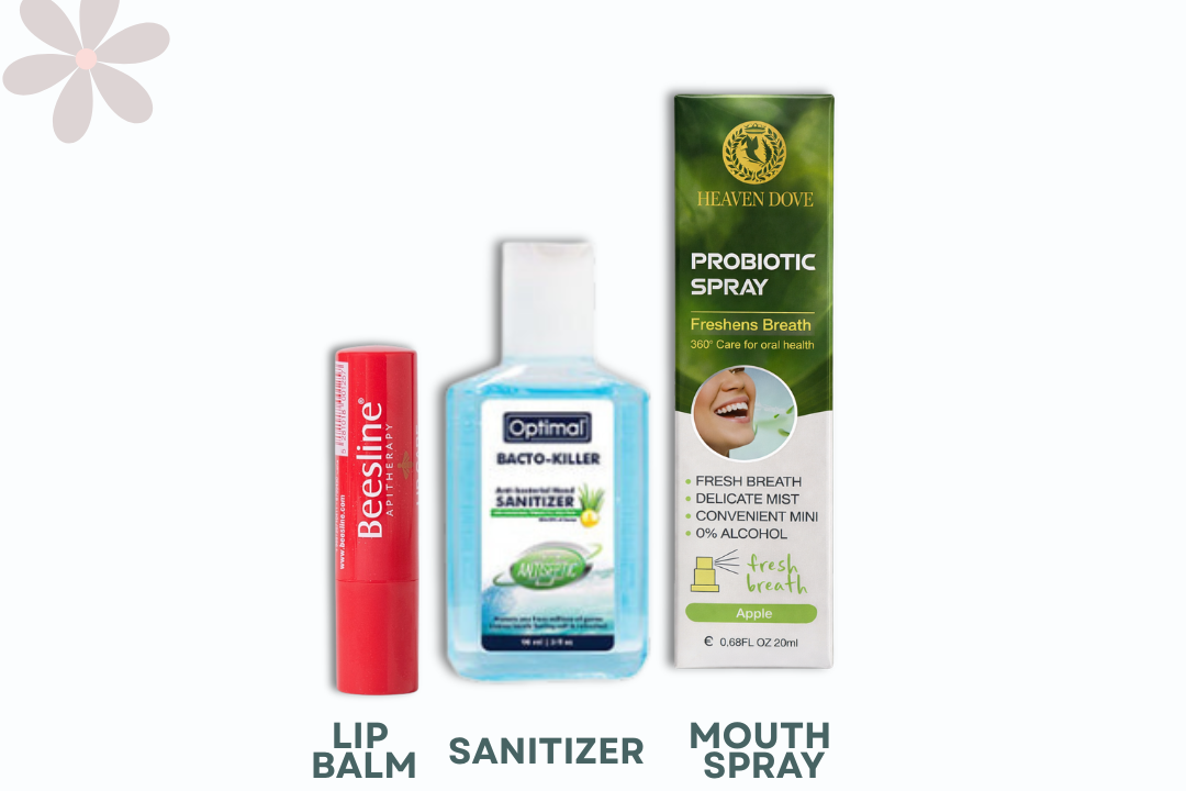BEESLINE LIP BALM + SANITIZER + PROBIOTIC MOUTH WASH