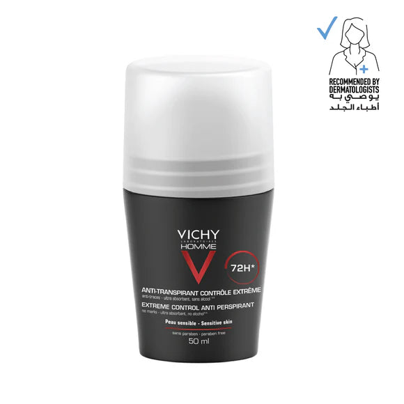 VICHY HOMME 72 HOUR DEODORANT ANTI PERSPIRANT SOOTHING EFFECT FOR MEN 50ML