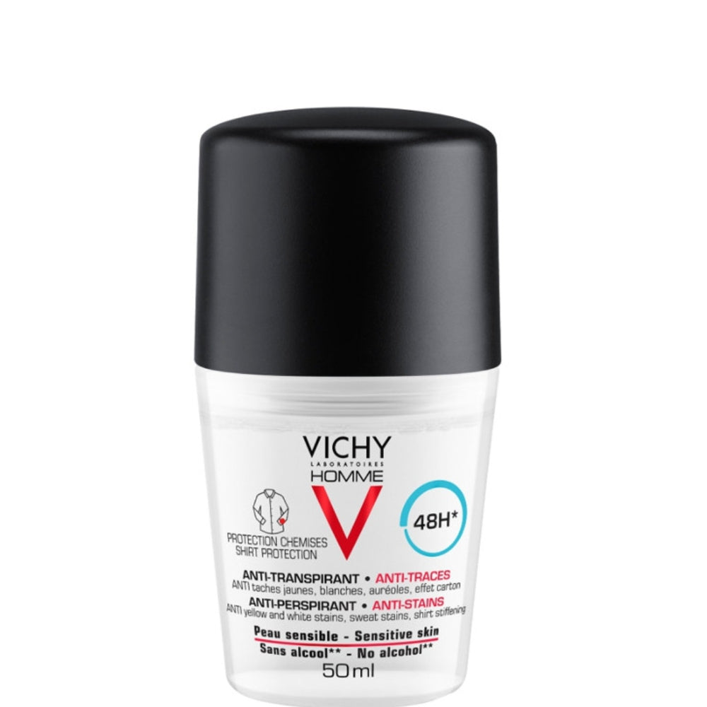VICHY HOMME 48 HOUR ANTI PERSPIRANT/SATIN DEODORANT FOR MEN 50 ML