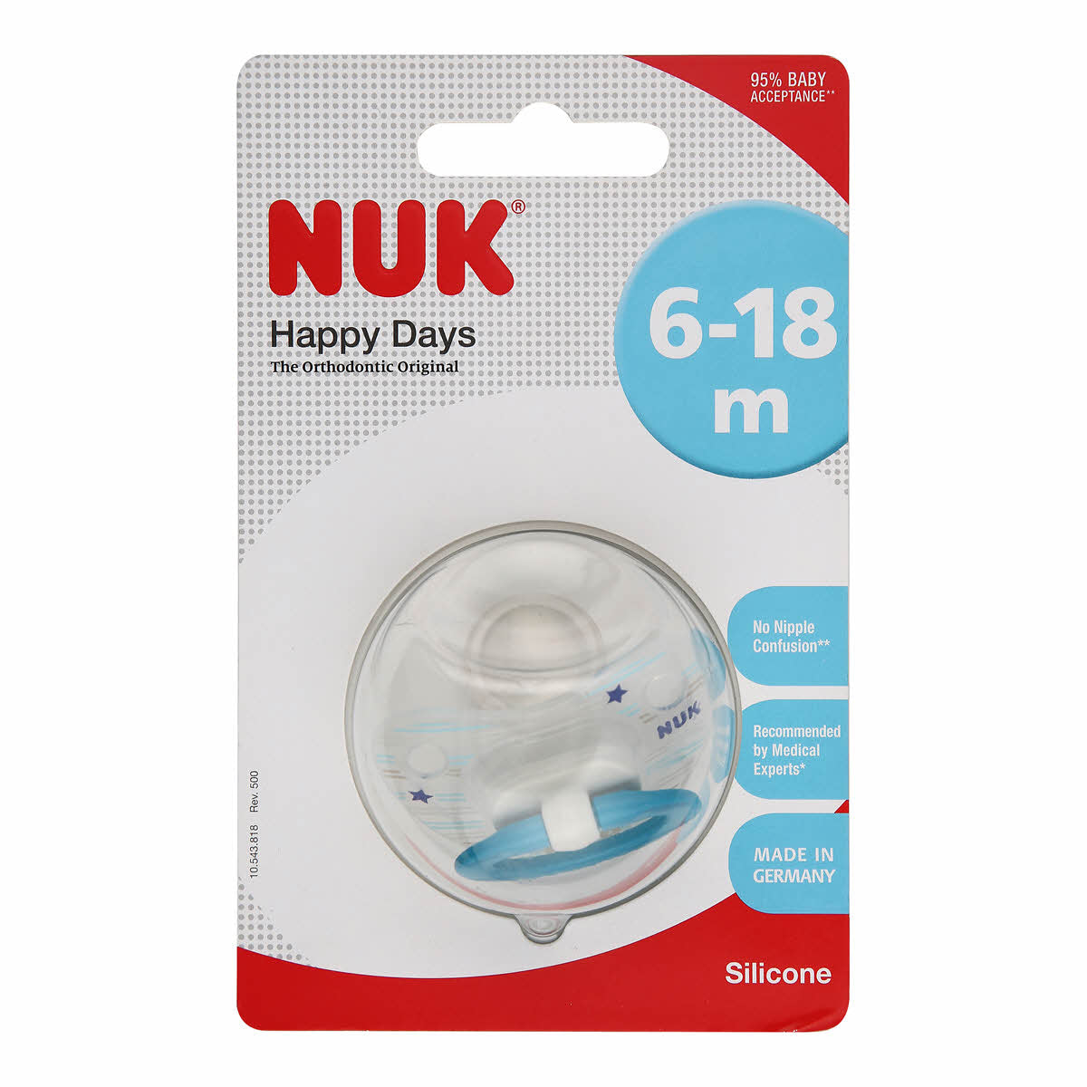 NUK HAPPY DAYS PACIFIER 6-18M