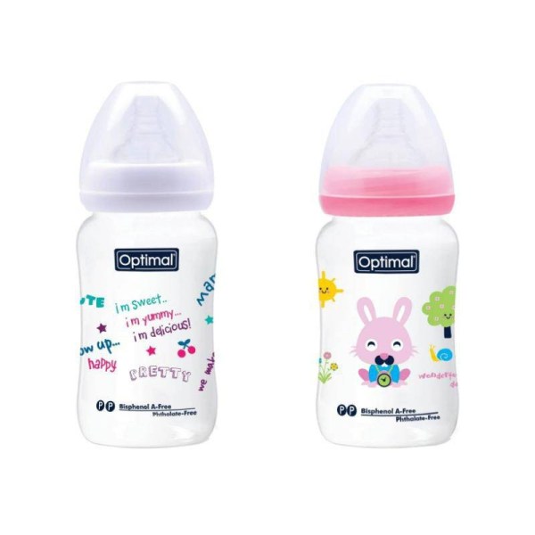 OPTIMAL SLIM WAIST BOTTLE PINK+WHITE