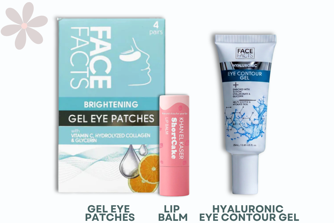 FACE FACTS GEL EYE PATCHES + HYALURONIC EYE GEL + LIP BALM