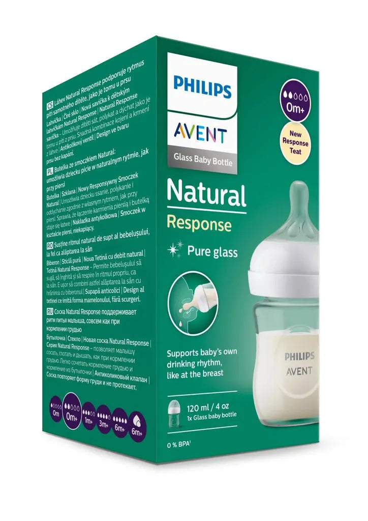 AVENT BOTTLE NATURAL GLASS 0M+120 ML
