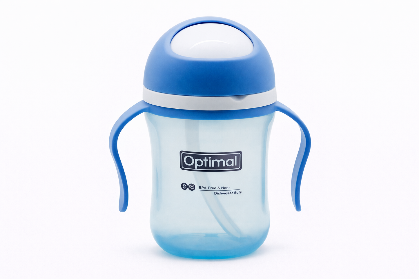 OPTIMAL SILICONE SWIVEL HEAD DRINKING 220ML BLUE