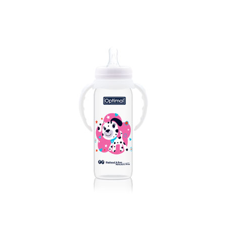 OPTIMAL ROUND WITH HANDE WHITE+PINK 240ML