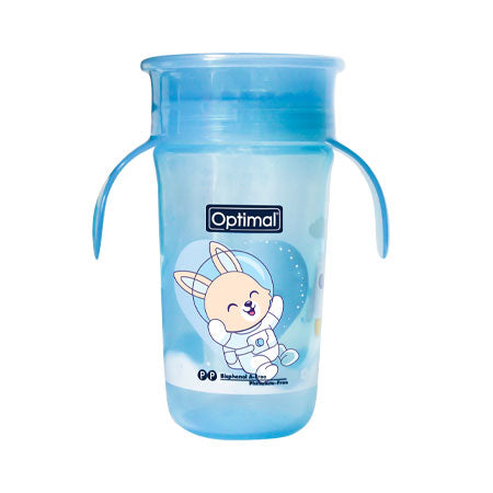 OPTIMAL BABY TRAINER CUP WITH HANDLE BLUE