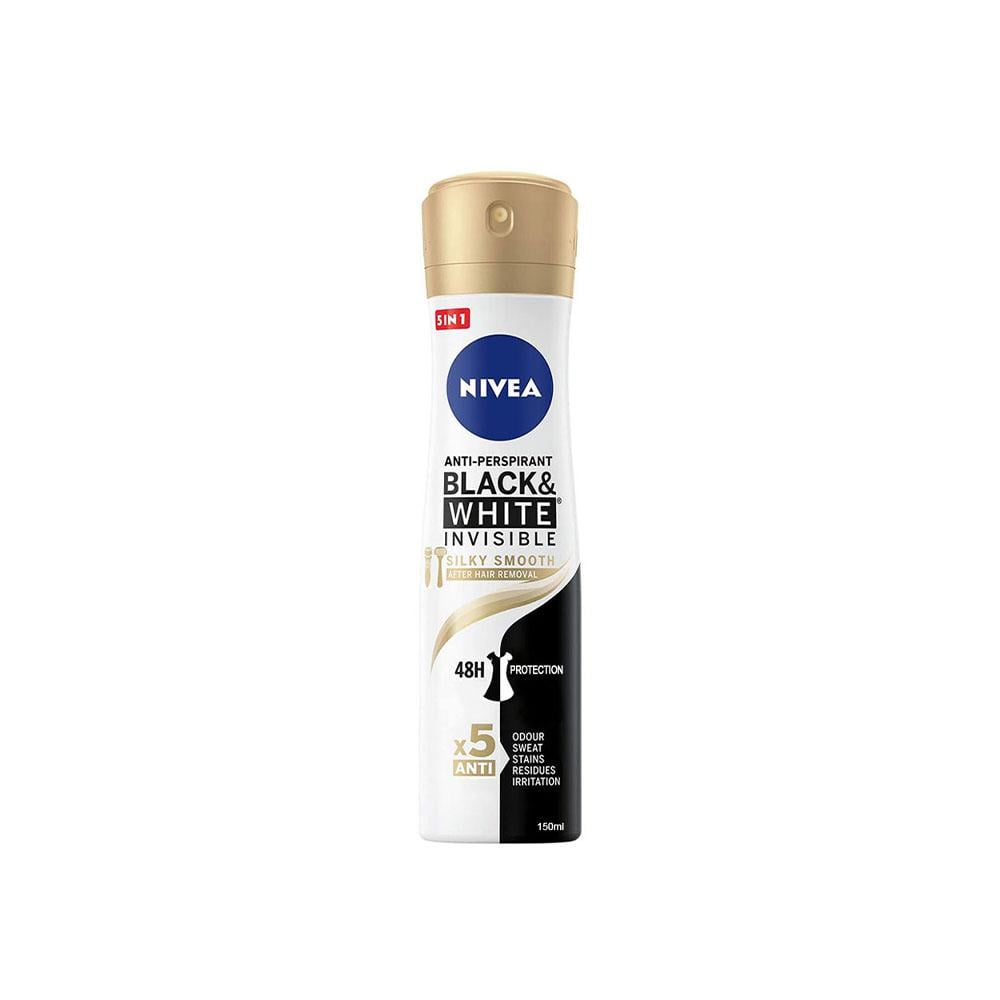 NIVEA DEO WOMAN BLACK & WHITE SILKY SMOOTH 72H 150ML
