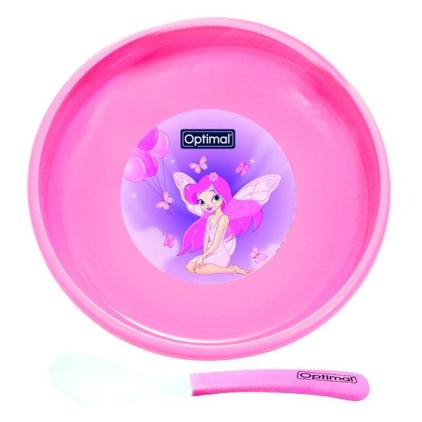 OPTIMAL NON-SLIP FEEDING DISH PINK