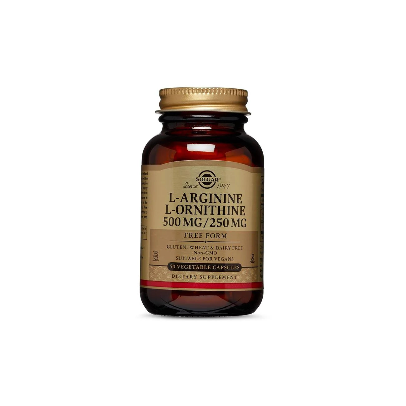 SOLGAR L-ARGININE,L-ORNITHINE 500MG/250MG 50CAP