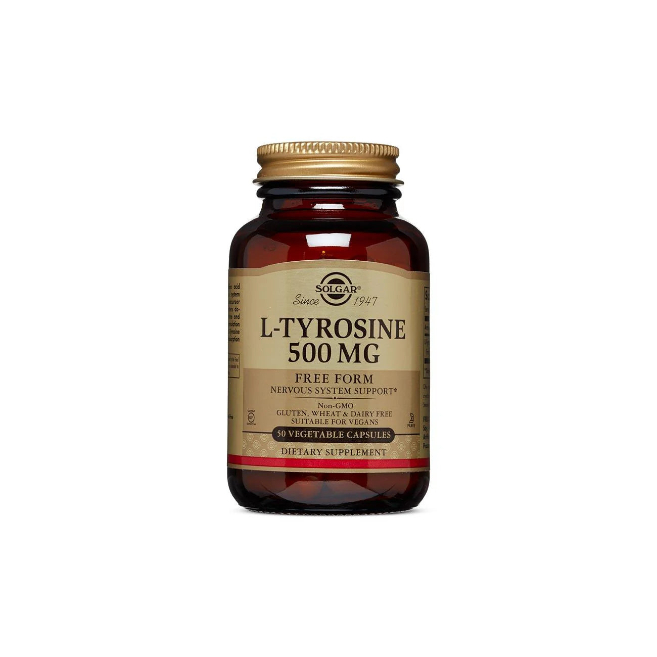 SOLGAR L-TYROSINE 500MG FREE FORM 50CAP