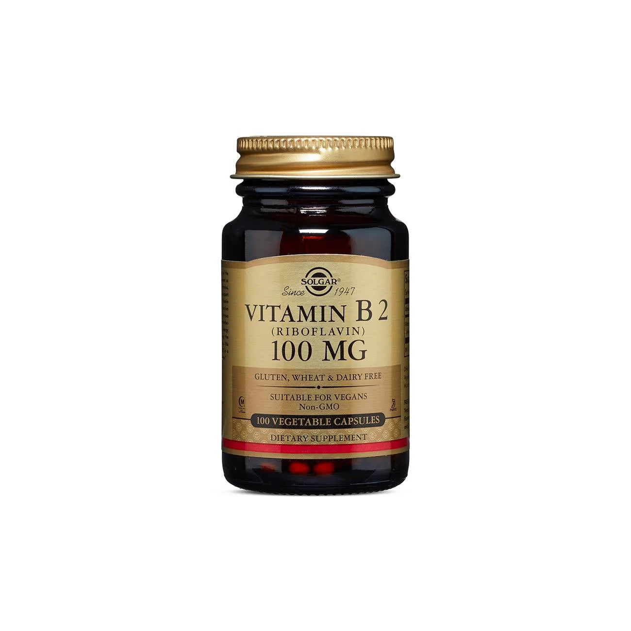 SOLGAR VITAMIN B2 RIBOFLAVIN 100MG 100CAP