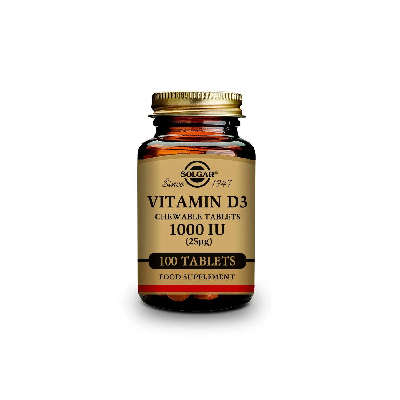 SOLGAR VITAMIN D3 CHEWABLE TABLETS 1000 IU