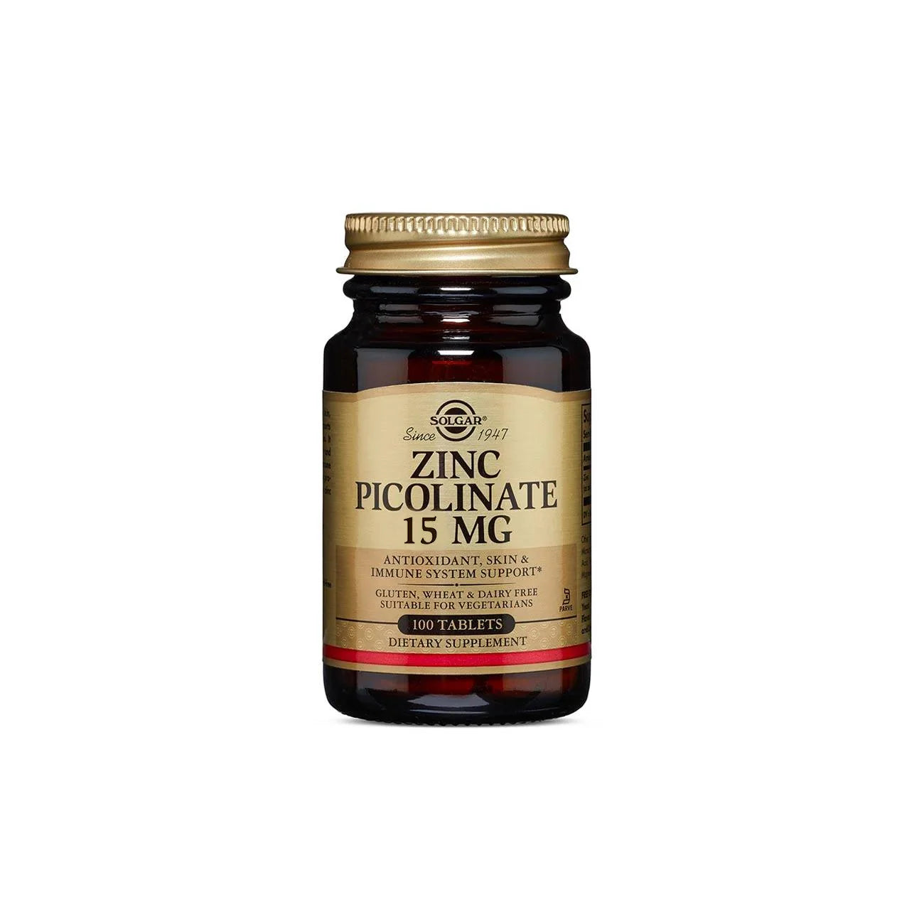 SOLGAR ZINC PICOLINATE 15MG