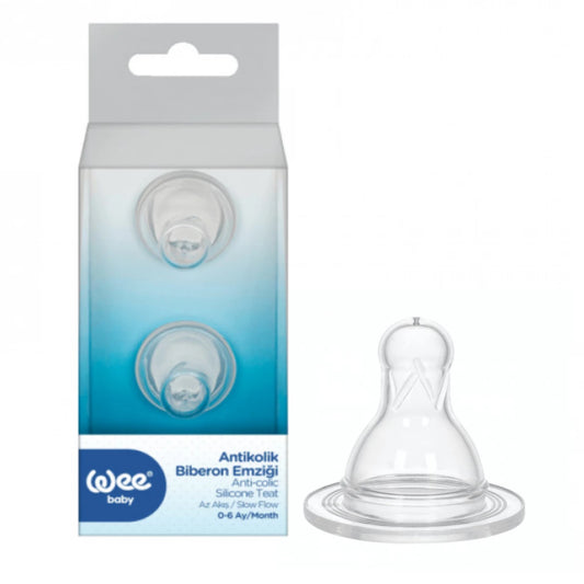 WEE BABY ANTI-COLIC SILICONE TEAT 0-6M