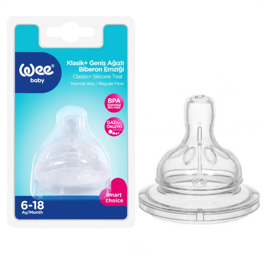WEE BABY ANTI-COLIC SILICONE TEAT 6-18M