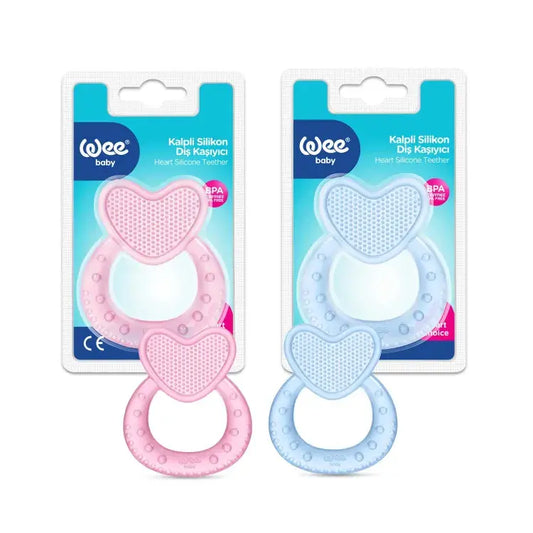 WEE BABY SILICON HEART TEETHER