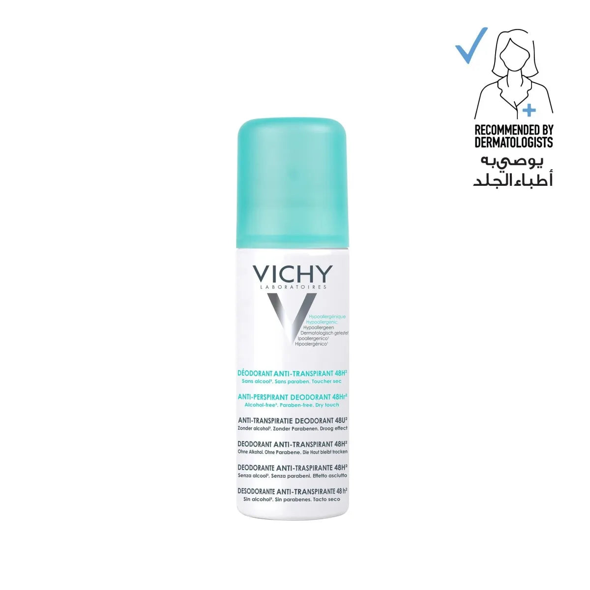 VICHY 48 HOUR NO MARKS ANTI-PERSPIRANT DEODORANT SPRAY 125ML