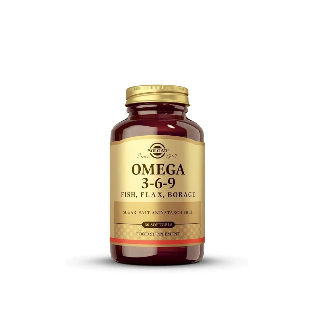 SOLGAR EFA 1300MG OMEGA 3-6-9 FISH,FLAX.BORAGE 60SOFTGELS