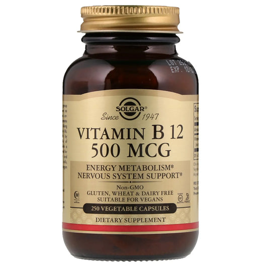 SOLGAR VITAMIN B12 500MCG- 50 CAPSULES