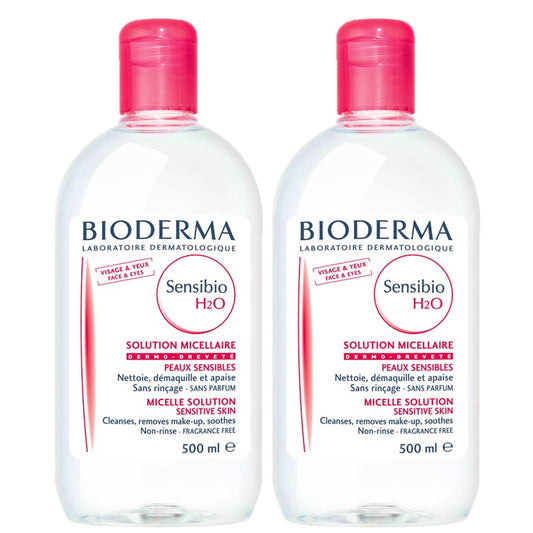 BIODERMA SENSIBIO H2O MICELLAR SOLUTION BUY 1 GET 1 FREE-Set of 2x500ml