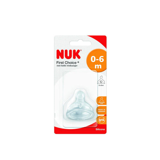 NUK FIRST CHOICE NO COLIC 0-6M MEDIUM HOLE