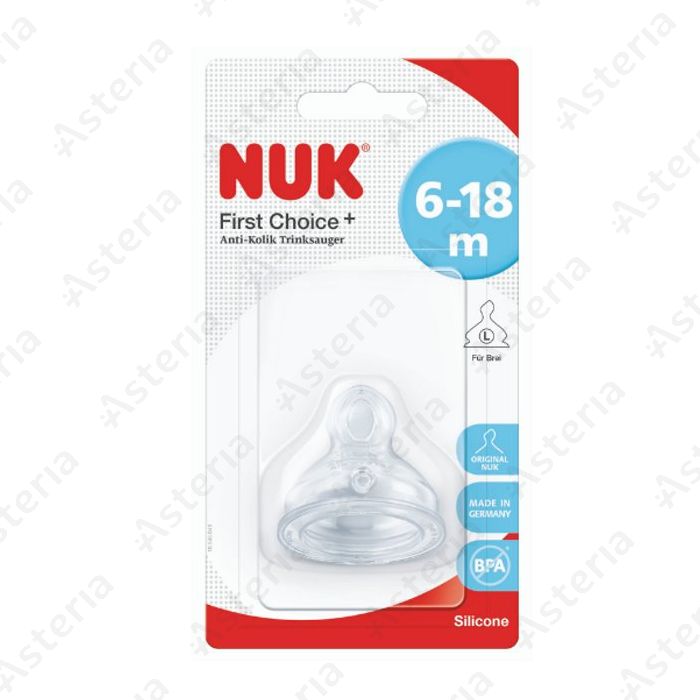 NUK FIRST CHOICE NO COLIC 6-12M FLOW CONTROL