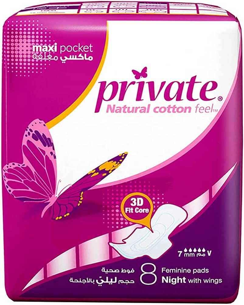 PRIVATE NIGHT MAXI 8 PADS