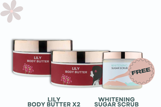 BUY 2 GET 1 FREE BODY BUTTER + BODY SCRUB