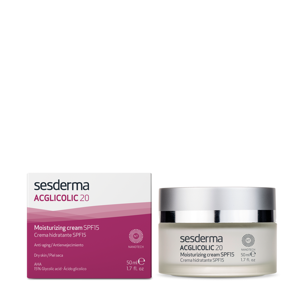 SESDERMA ACGLICOLIC 20 MOIST CREAM SPF 15 50ML