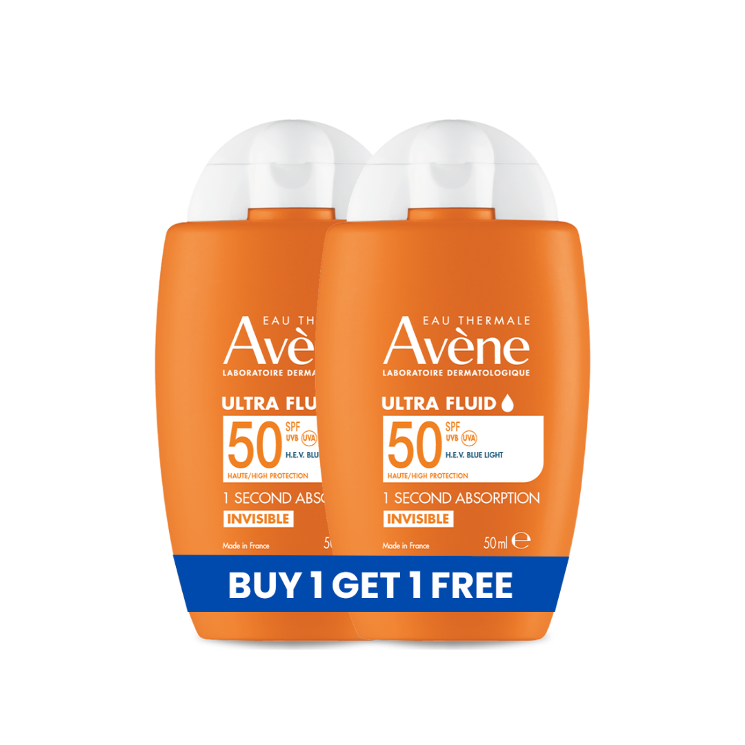 Avène Ultra Fluid Invisible SPF50+ Sunscreen Buy1Get1 Free 50ML