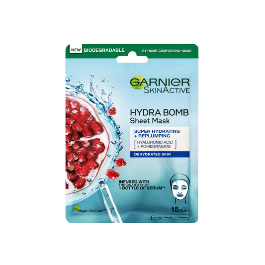 GARNIER HYDRA BOMB POMEGRANATE SUPER HYDRATING & REPLUMPING TISSUE MASK