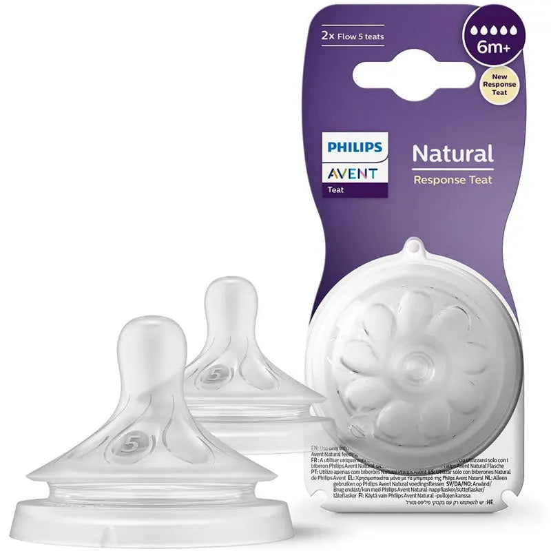 AVENT DISPOSABLE SILICONE TEATS NATURAL 3M+ VARIABLEFLOW