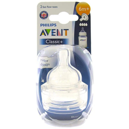 AVENT DISPOSABLE SILICONE TEATS CLASSIC 6M+ FASTFLOW