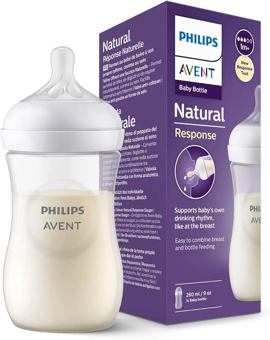 AVENT BOTTLE NATURAL RESPONSE WITH AIRFREE VENT 260ML WHITE