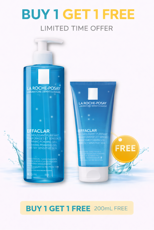 LA ROCHE POSAY EFFACLAR CLEANSING GEL 400ML+200ML FREE