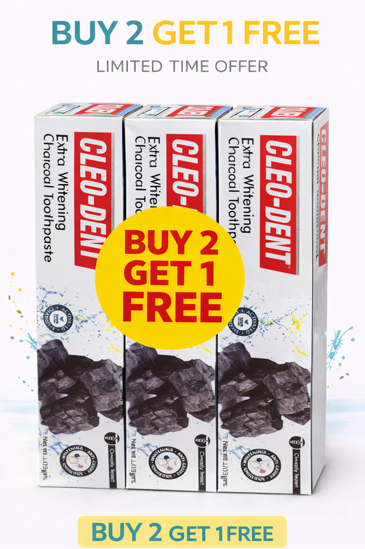 CLEO-DENT CHAROCAL TOOTHPASTE BUY 2 GET 1 FREE