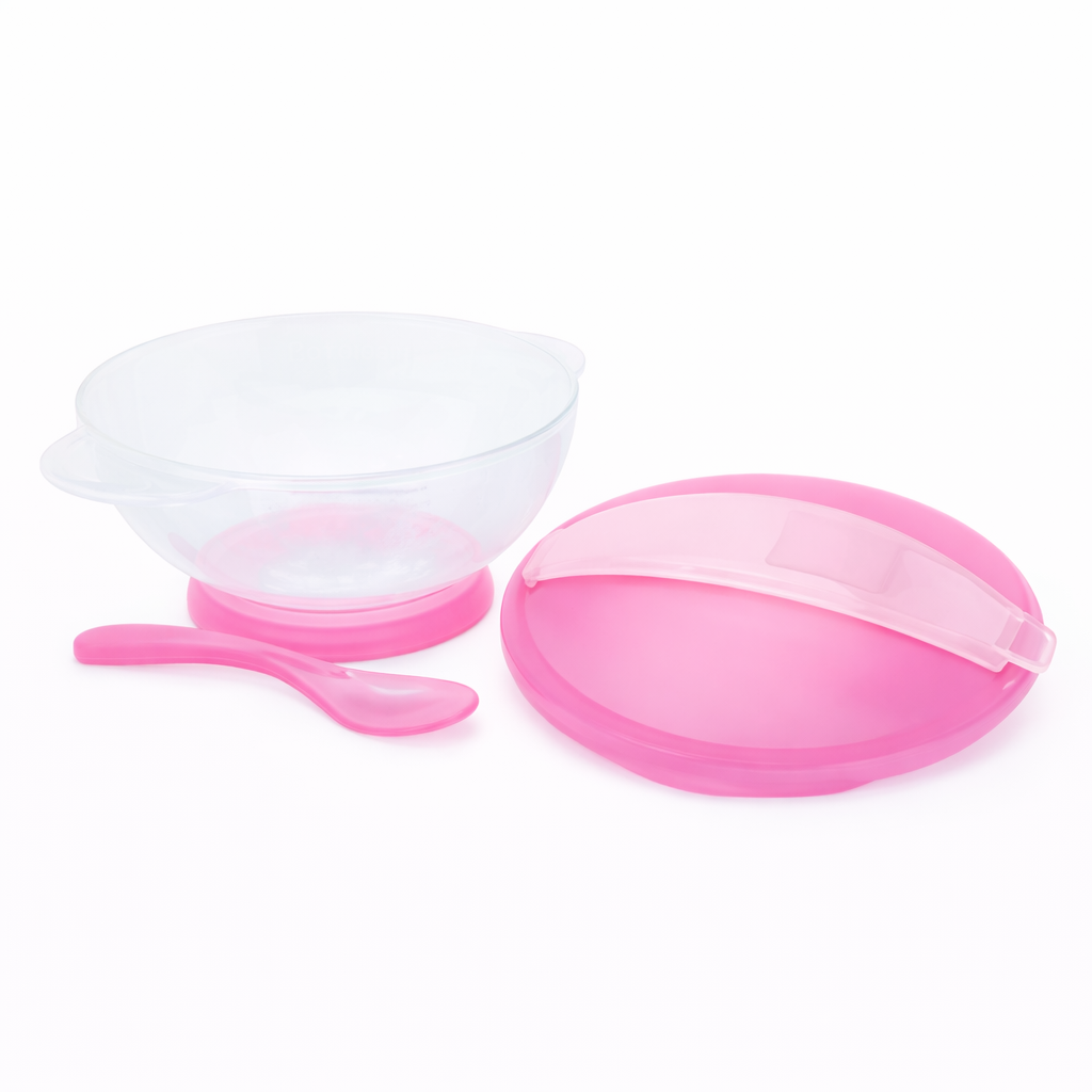 OPTIMAL BOWL WITH SPOON SET PINK