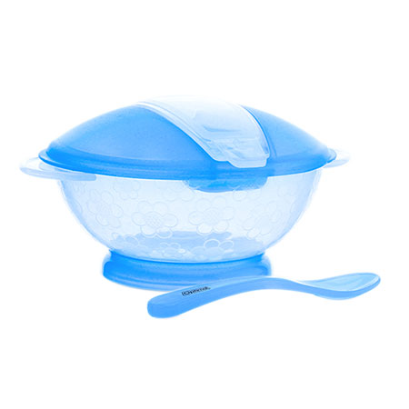 OPTIMAL BOWL WITH SPOON SET BLUE