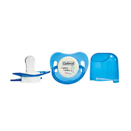 OPTIMAL ROUND NIPPLE PACIFIER 0+ BLUE