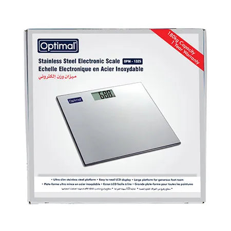 OPTIMAL STAINLESS STEEL ELECTRONIC SCALE-SILVER