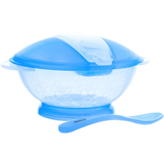 OPTIMAL BABY FEEDING BOWL WITH SPOON SET BLUE