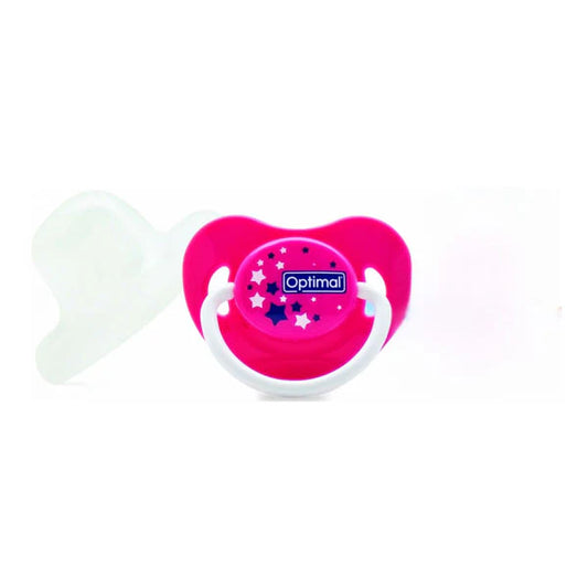 OPTIMAL ROUND NIPPLE PACIFIER 0+ PINK