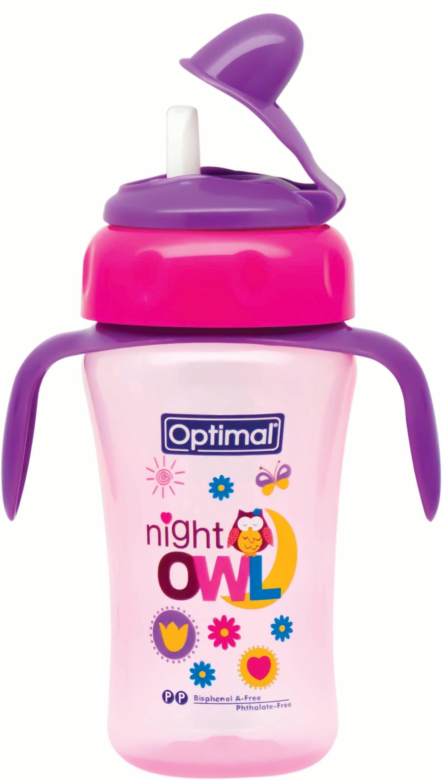OPTIMAL SILICONE CUP WITH HANDLE 260ML PINK