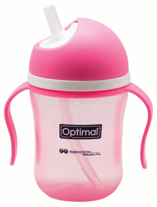 OPTIMAL SILICONE SWIVEL HEAD DRINKING 220ML PINK