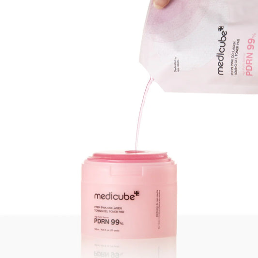 PDRN Pink Collagen Toning Gel Toner Pad