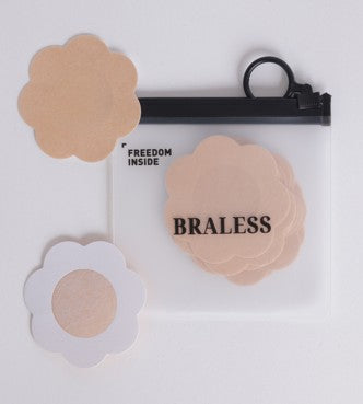 BRALESS SATINE NIPPLE COVER-6PAIRS