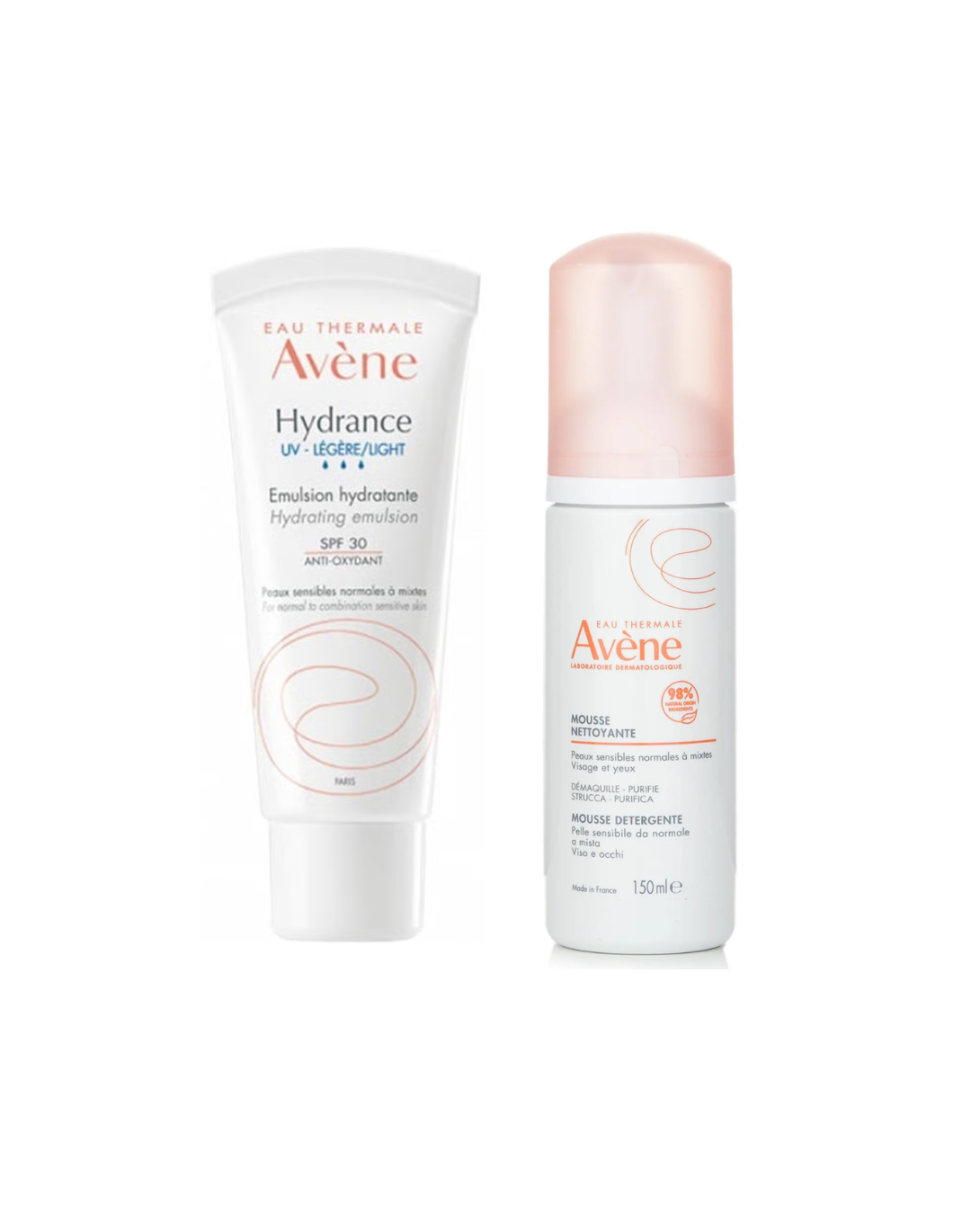 BUY 1 GET 1 - AVENE HYDRANCE EMULSION 40ML + 1FREE AVENE CLEANSER  150ML