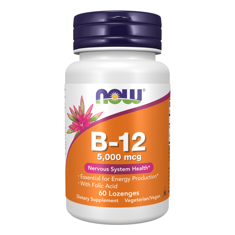 NOW B-12 5000mcg + FOLIC -60 Loz
